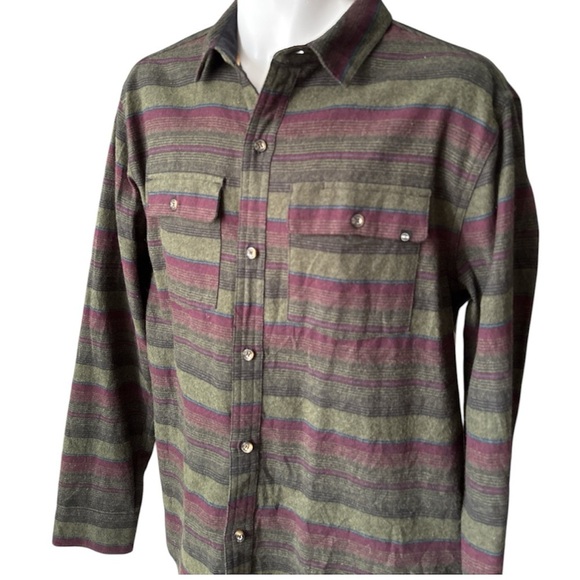 NWT, DRAVUS Malachi Woven Stripe Cotton Button Down, Large - Picture 1 of 10